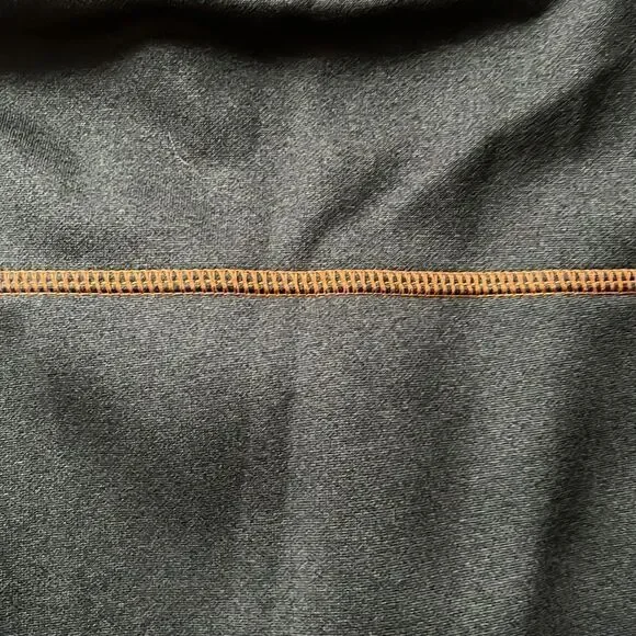 Mens Very Dark Grey Quarter Zip Pullover Jacket Sweater - Picture 5 of 6